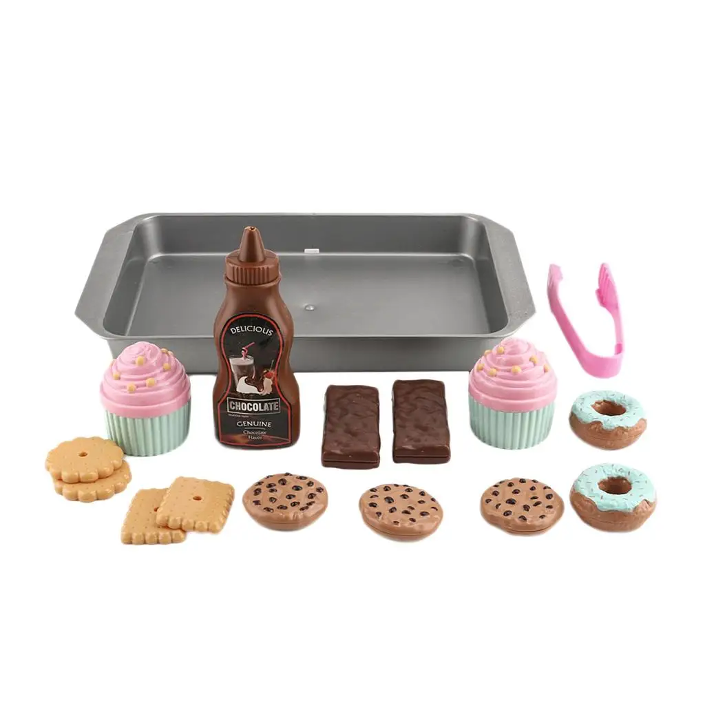 

16pcs Plastic Desserts Playset Tea