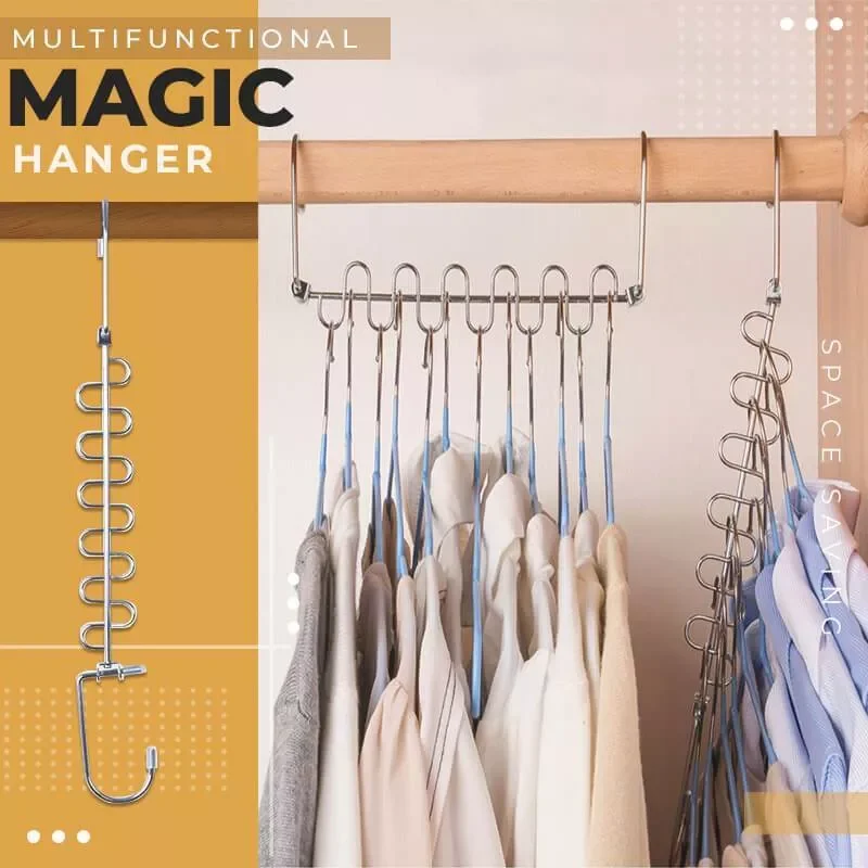 

Magic Hangers for Clothes Hanging Chain Metal Cloth Closet Hanger Multifunction Metal Clothes Rack Drying Hanger