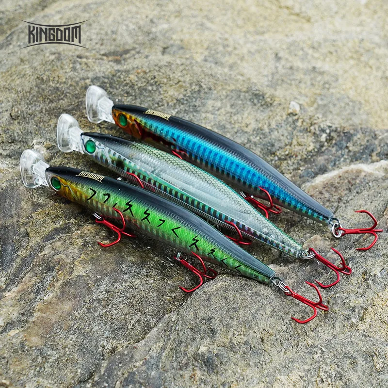 Kingdom Fishing Lures Hard Swim Baits Minnow Floating Poppers Pencil Switchable 4 Lip 5 Different Action Wobbler Fishing Tackle enlarge