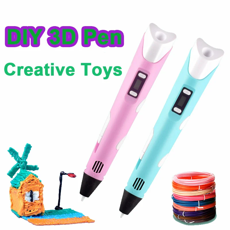 

3D Pen Drawing Printing with LCD Screen With PLA Filament Toy for Kids Festive Birthday Gift DIY cil