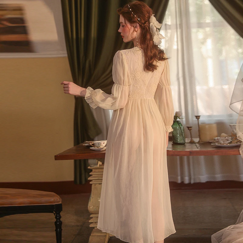 Халат в стиле суда кружевное платье принцессы нижнее белье ночная рубашка