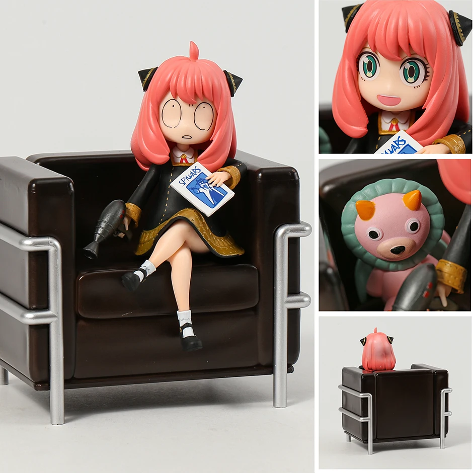 

Поддельный диван шпион X семья Аня Сидящая позиция ПВХ экшн-фигурка коллекция милая кукла Сюрприз подарок