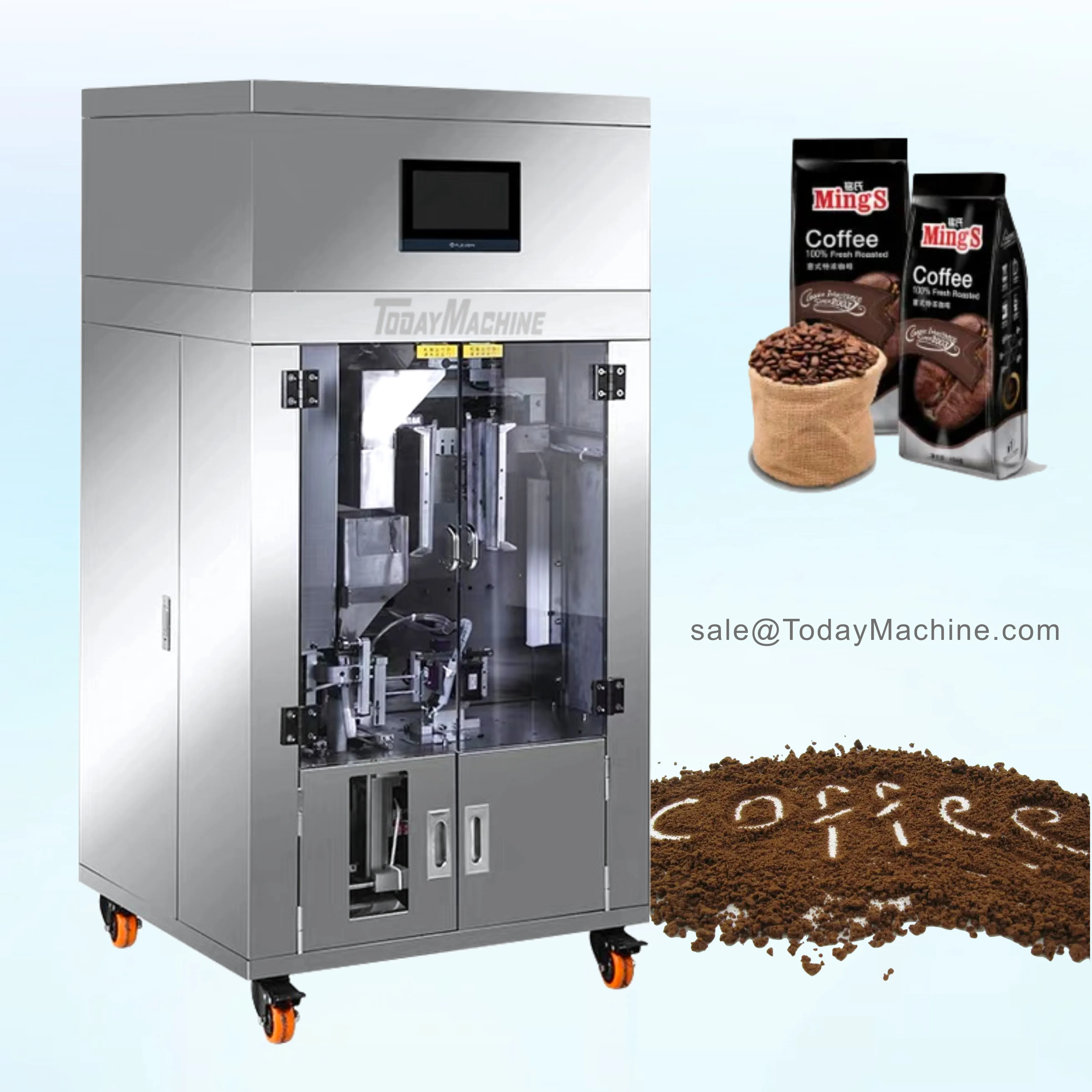 Автоматическая машина для запечатывания пакетов с жидкостью. Машина наполнения