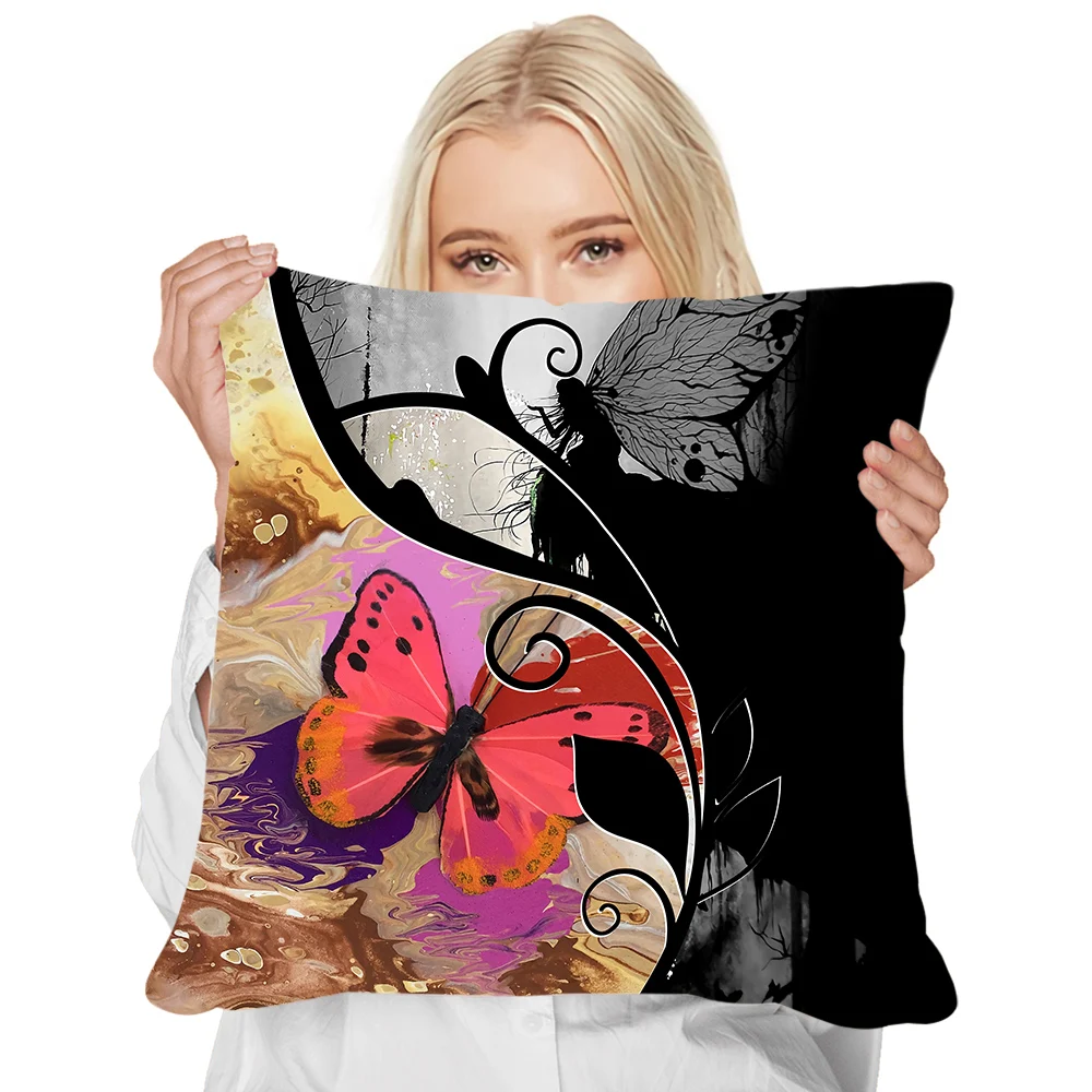 

CLOOCL Fashion Pillowcase Animal Insect Butterfly Art 3D Two-sided Printed Pillow Case Polyester Zip Cushion Cover Dropshipping