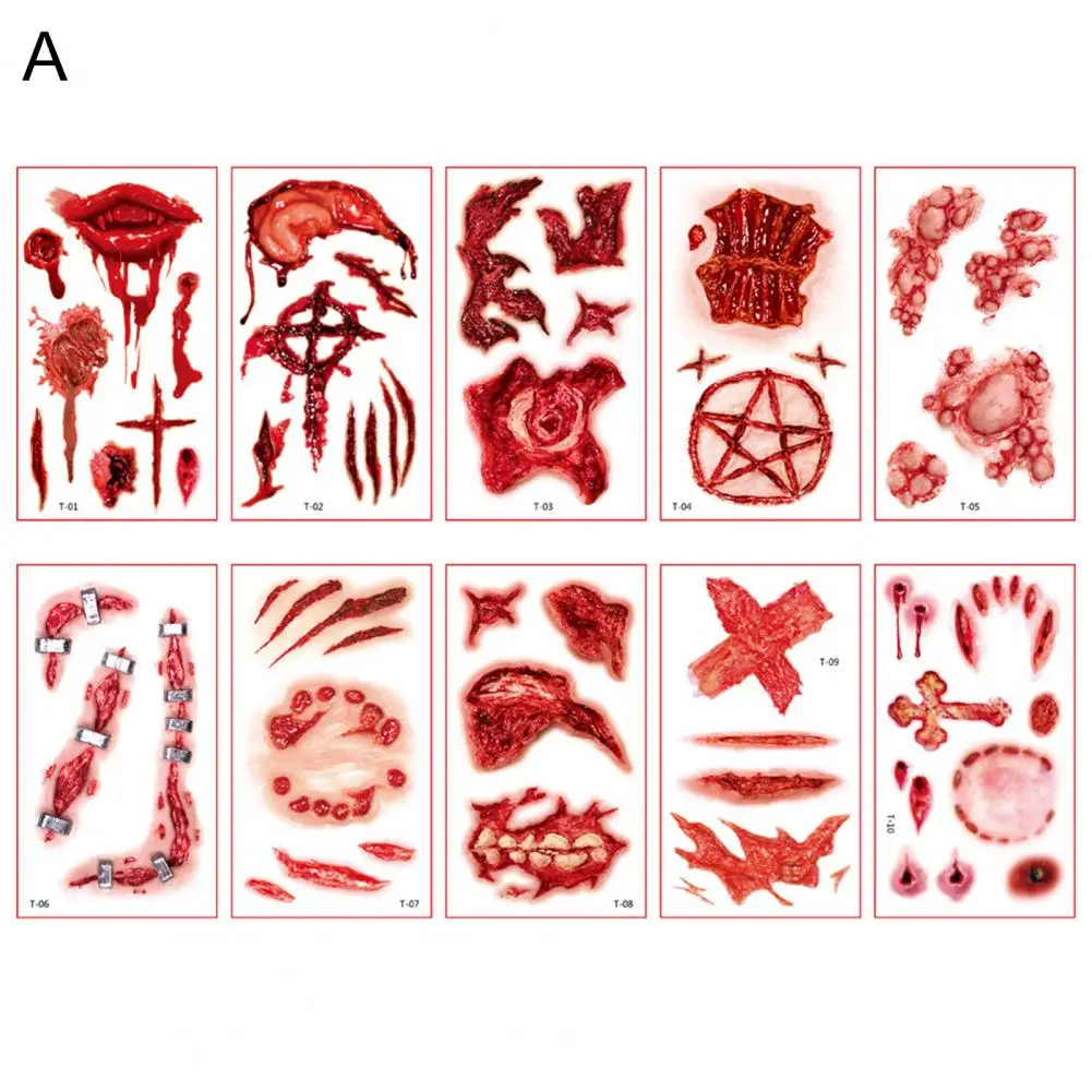 10 листов/набор водостойкие Стикеры для татуировок |