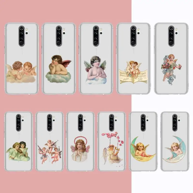 

Yinuoda Angel Phone Case for Samsung A51 A52 A71 A12 for Redmi 7 9 9A for Huawei Honor8X 10i Clear Case