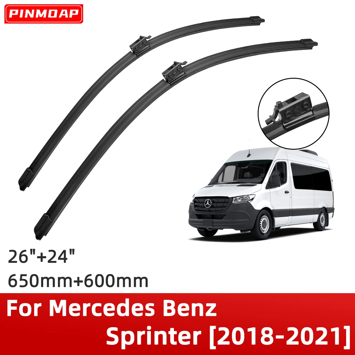 

Передние щетки стеклоочистителя для Mercedes Benz Sprinter 2018-2021 26 дюймов + 17 дюймов, лобовое стекло 2018 2019 2020 2021