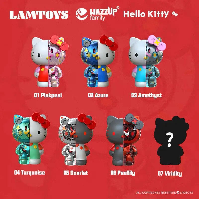 

Sanrio Mecha Hello Kitty сюрприз шторка полумеханическая поколение КТ модная фигурка украшение комнаты игрушка модель для детей