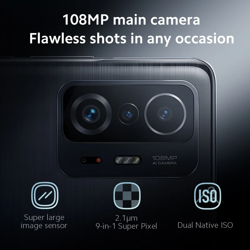 Najtaniej Globalna Wersja Xiaomi 11T Pro Telefon Komórkowy Snapdragon 888 Octa Core 120W HyperCharge 108MP Aparat Smartphone 5000mAh Baterii