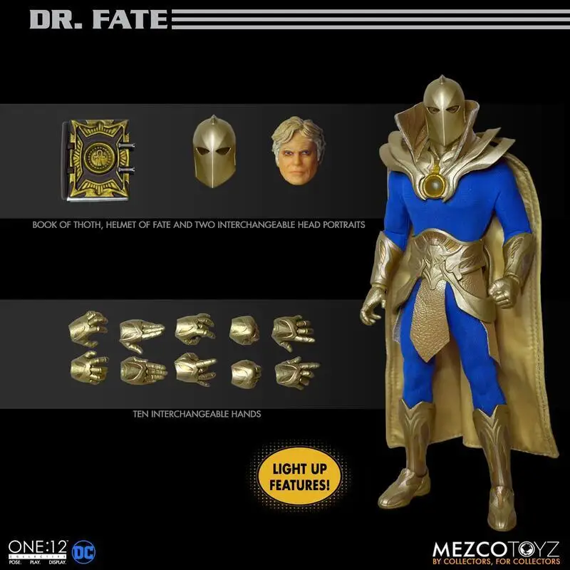 

In Stock MEZCO TOYZ 1/12 DC Comics Collective Series Doctor Fate Anime Action Figures Collection Model Toys Gift For Boys