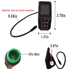 Alton 전기 자전거 DMHC TC490 디스플레이 계기 모니터, 전자 자전거 스피더 교체 부품 패널, Bafang LED TFT 키트