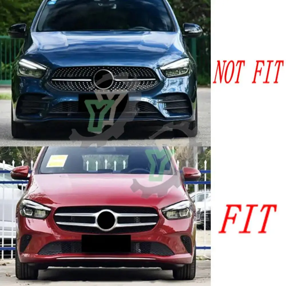 Черно-серебряный передний бампер panamerica GT решетка Алмазный Стиль для Mercedes Benz B Class