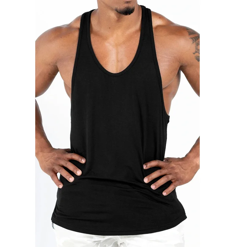 

Tank Top Men V Neck Sleevless Shirts Summer Men's Clothing Gym Fitness Running Clothes Sportwear Vests Casual Slim Fit Tops