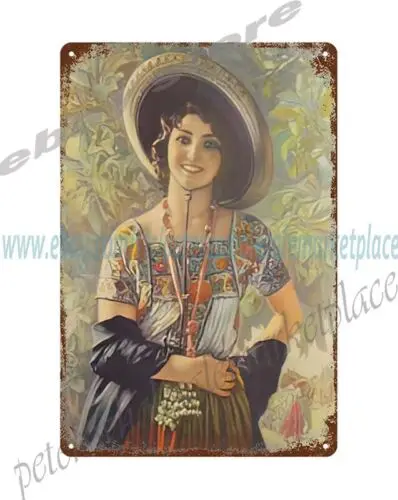 Латина Сенорита Мексиканское искусство Мексика от Антонио Гомес R металлическая