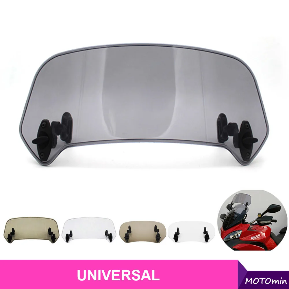 

Universal Motorcycle Risen Adjustable Wind Screen Extension Windshield Spoiler Air Deflector For BMW KAWASAKI YAMAHA HONDA SUZUK