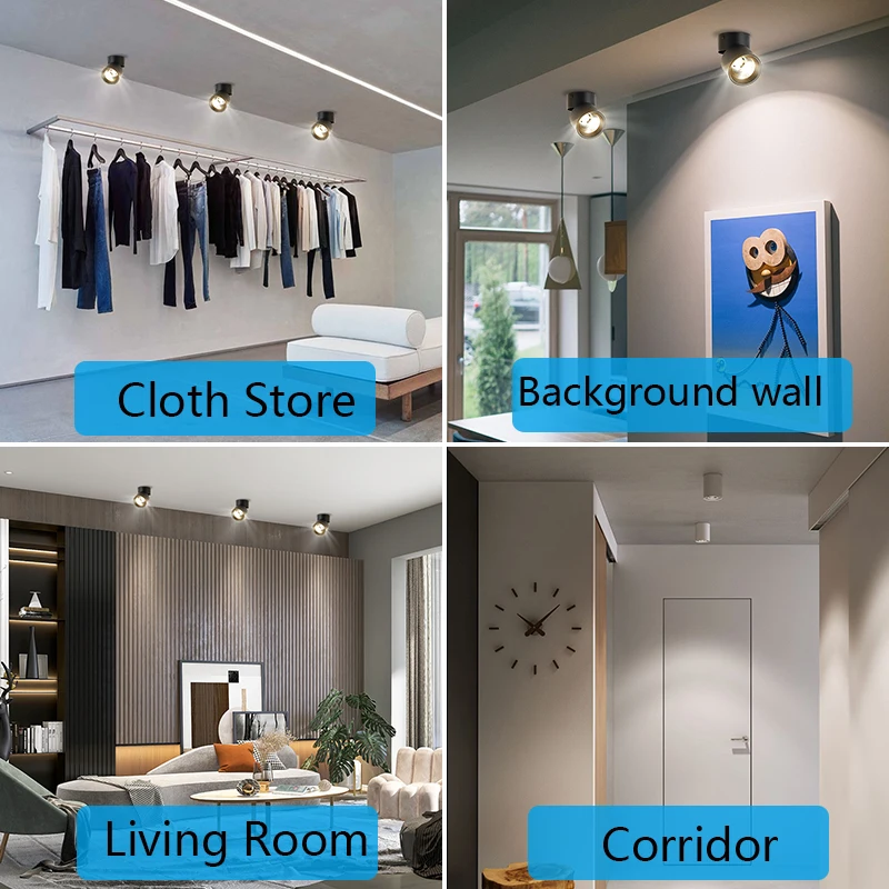 Складная светодиодная прожекторная лампа 7W 10W 15W 220V Spot Led Light Накладные потолочные