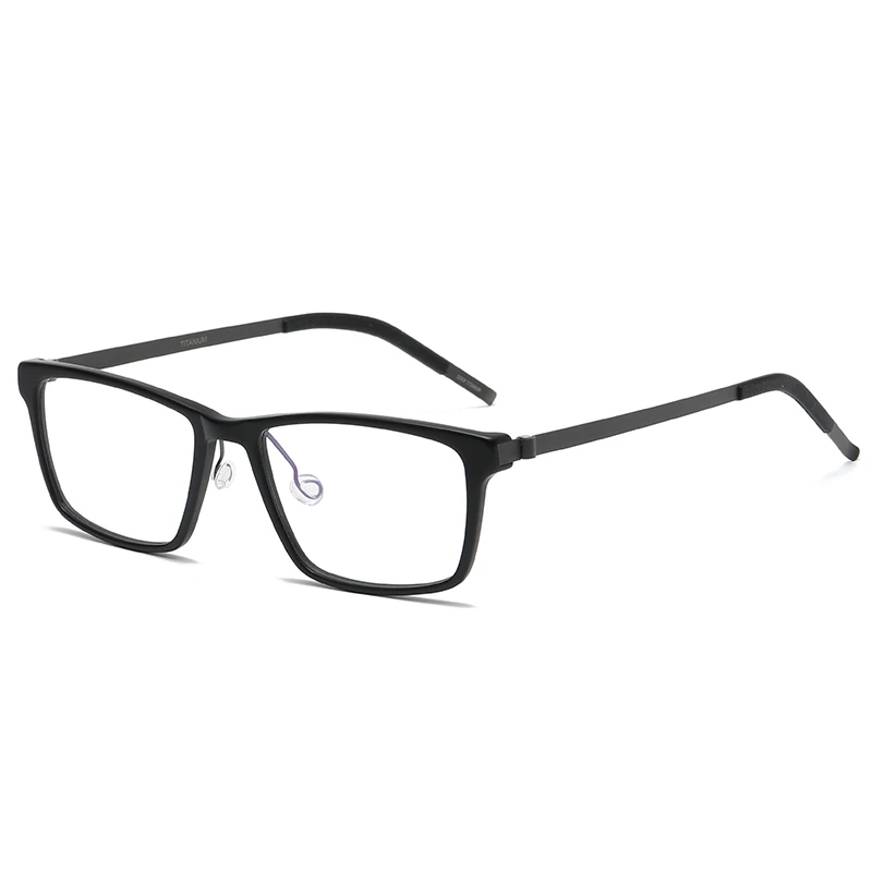 Титановые деловые квадратные очки в оправе мужские Оптические по рецепту для