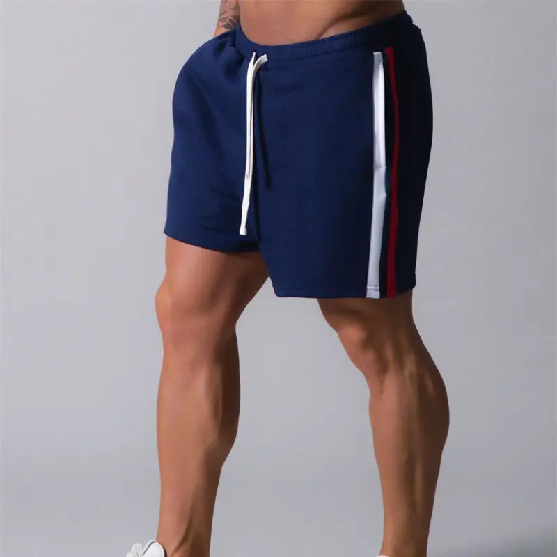 Summer White Men's Shorts Loose Cotton Outdoor Casual Pants Jogger Fitness Workout Sports Pants Solid Color Bodybuilding Pants