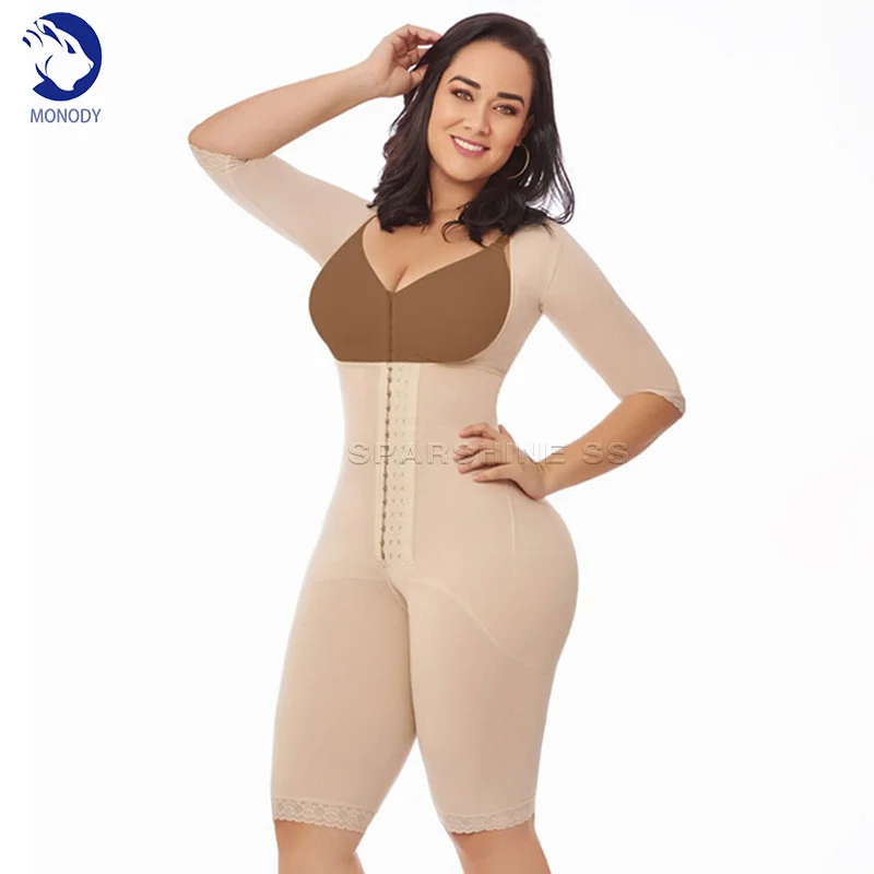 Фиксатор Fajas колумбийской для всего тела с длинными рукавами сжатия рук сужения