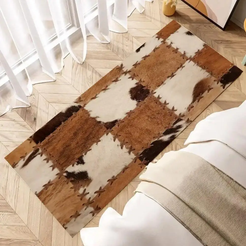 Коврик из коровьего меха с узором в виде пятен коврик джинсовой ткани для спальни