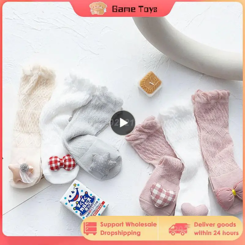 

1 шт., детские Нескользящие носки-Гольфы с бантом