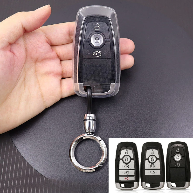 Чехол для ключей из ТПУ, защитный чехол для Ford Maverick Focus Edge Explorer Expedition Everest Fusion Mondeo Mustang, пульт дистанционного управления
