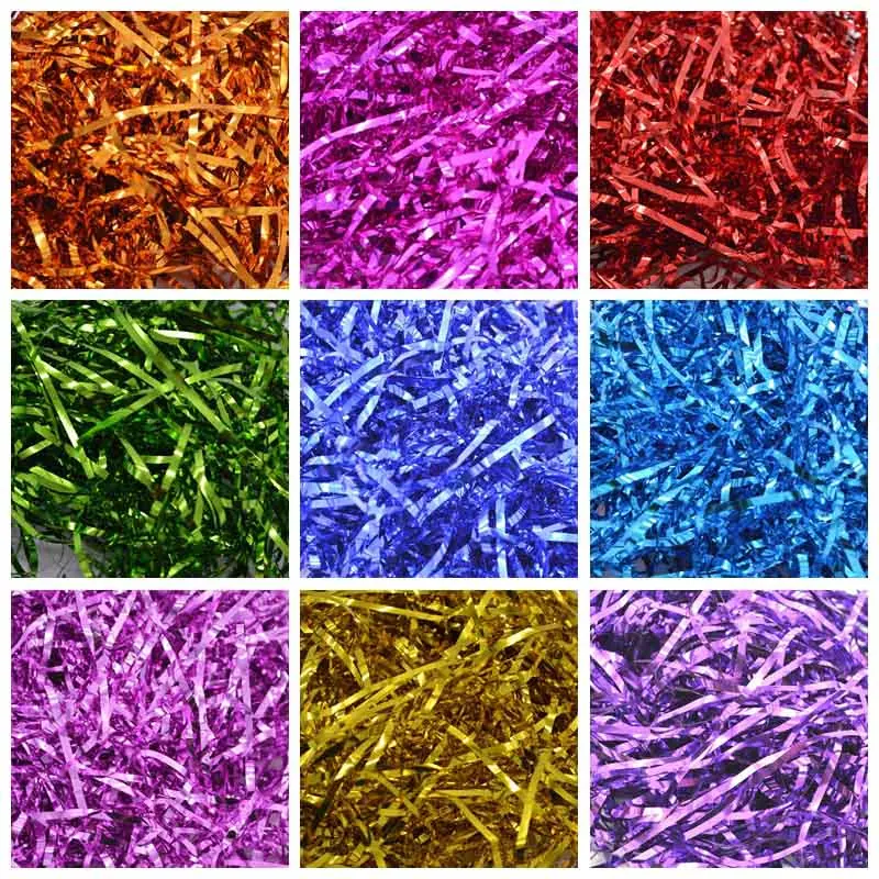 

100g Colorful Shredded Foil Paper Raffia Bright Confetti DIY Gift Boxes Wrapping Filler Wedding Birthday Party Favors Decoration