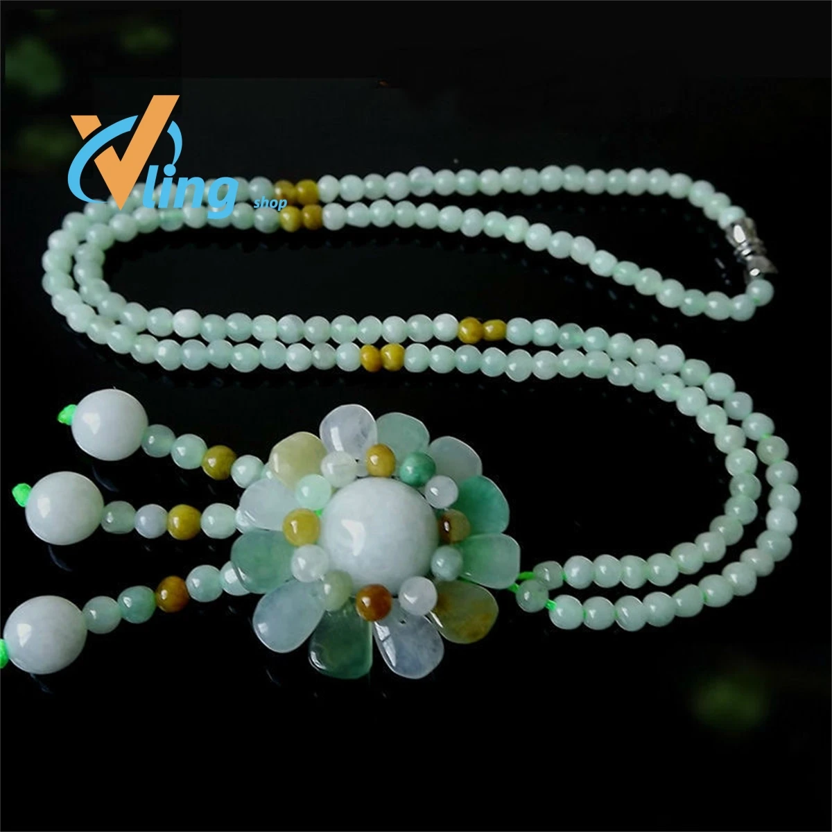 

Товар из Мьянмы, нефрит, яркий нефритовый круглый свитер с бусинами, изысканная модная женская бижутерия, подарок