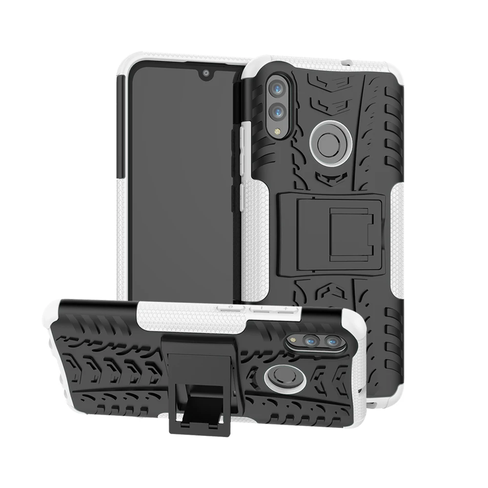 

For Cover Huawei P Smart 2019 Case Armor Silicone Hard Plastic Case For Huawei PSmart 2019 with Phone Holder Stand