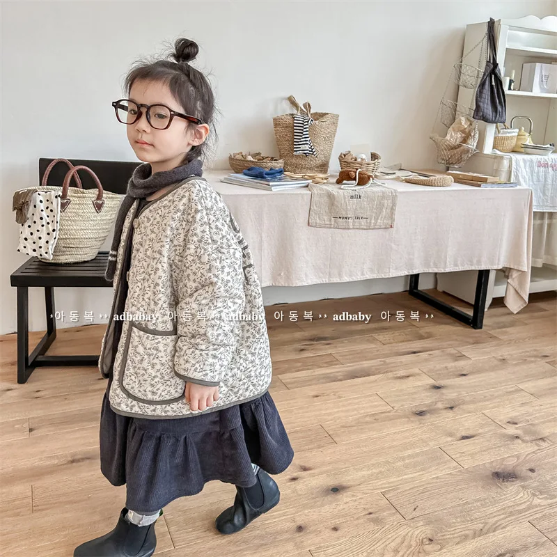 

Детская осенне-зимняя одежда 2023 детская Корейская версия мытая хлопковая плюшевая хлопковая куртка зимняя куртка для девочек