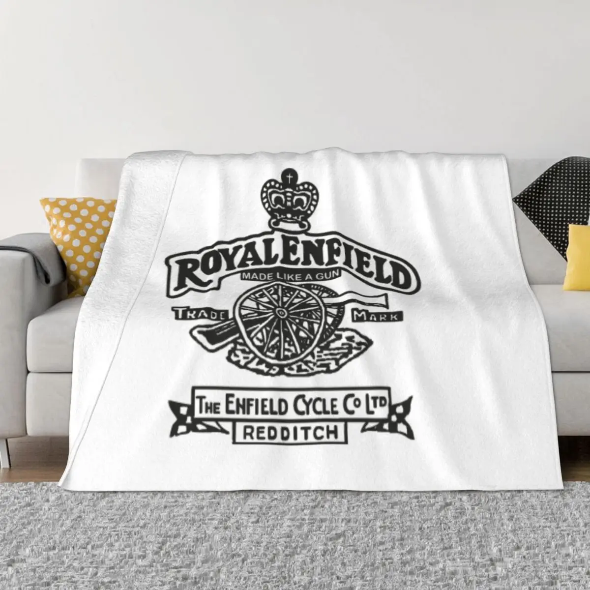 

Теплое фланелевое одеяло Royal-Enfields, всесезонное мотоциклетное покрывало для кровати, дивана, покрывало