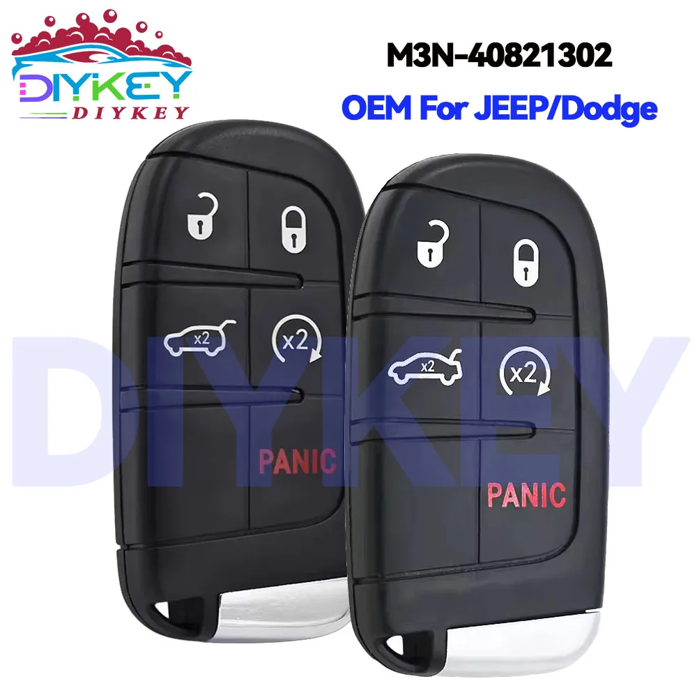 

DIYKEY OEM 433 МГц M3N-40821302 5 кнопок для Jeep Grand Cherokee 2014-2021 Dodge Charger Challenger Dart дистанционный брелок ID46