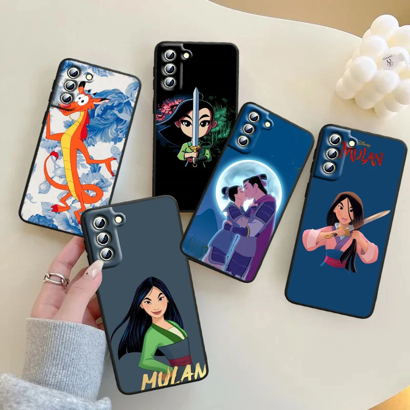 

Cool Disney Mulan For Samsung Galaxy S23 S22 S21 S20 S10 S9 Ultra Plus Pro 4G 5G silicone Soft Black Phone Case