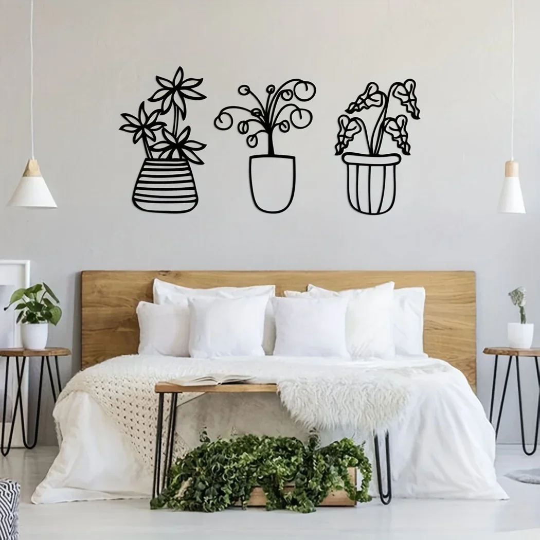 1 шт. металлический весенний цветок Настенный декор искусство в стиле бохо для