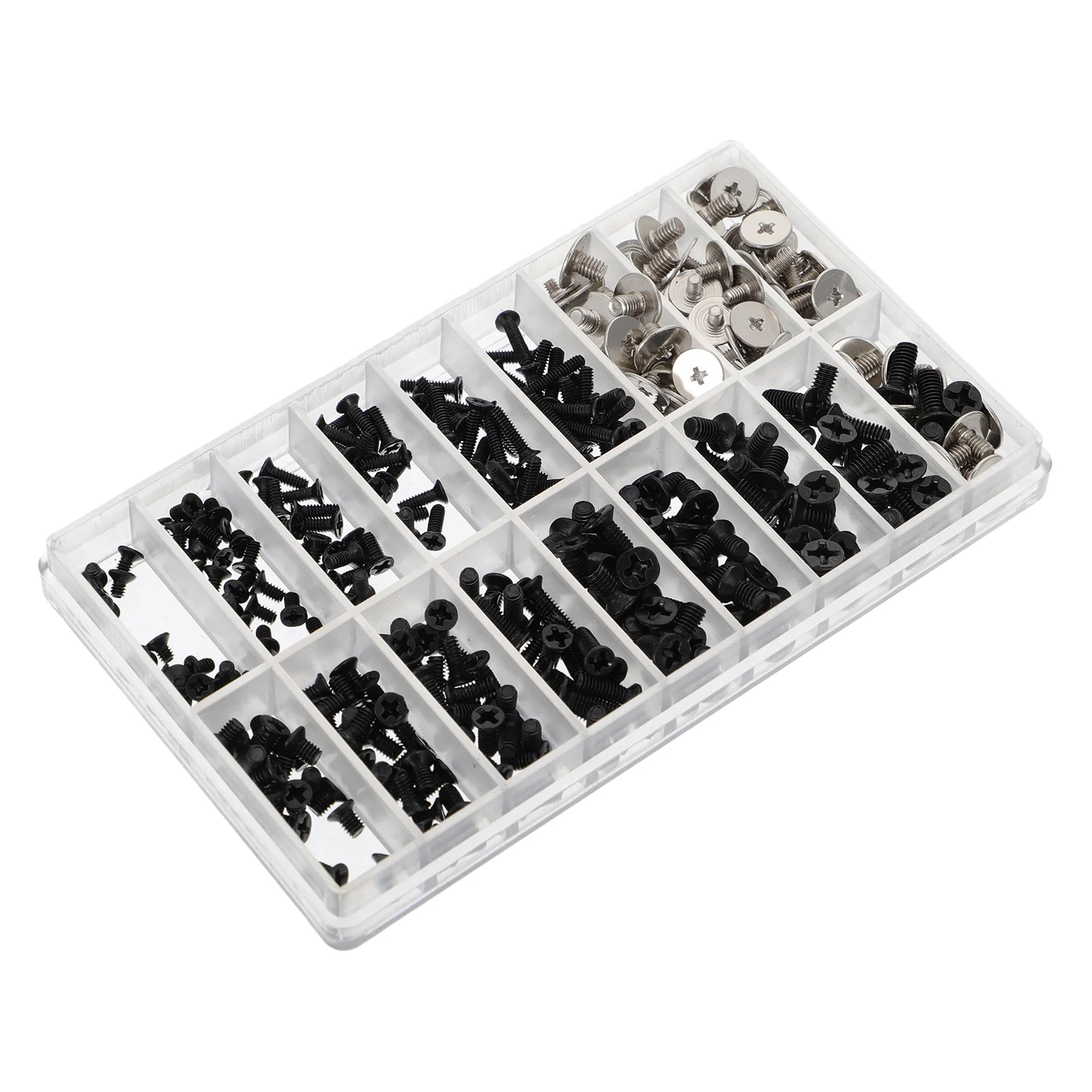 

360 Pcs 1 Bag Rust-proof Computer Screws Sturdy Compact Small Screws (Black)