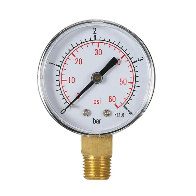 

Pressure Gauge 0-4bar/0-60psi Air Compressor Hydraulic Pressure Meter for Air