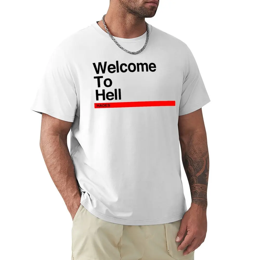 

Welcome Hell 8 Top Tee Novelty T-shirt Crewneck Move Funny Aactivity Competition USA Size