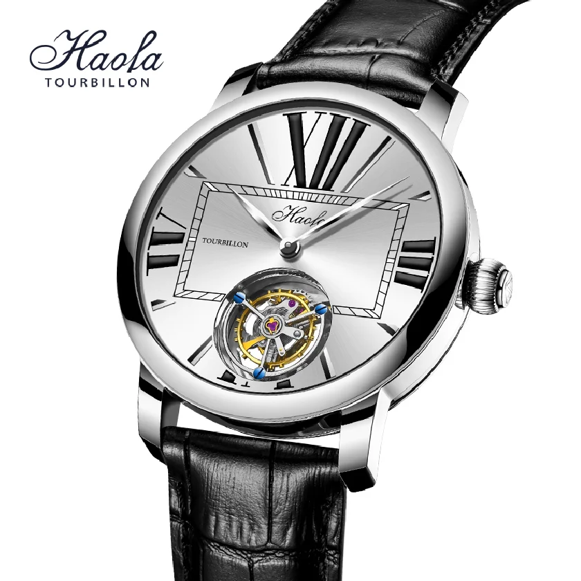 

Haofa Manual Seagull Movement ST8230 Tourbillon Mechanical Watches For Men Sapphire Tourbillon Luxury Watch Men orologio uomo