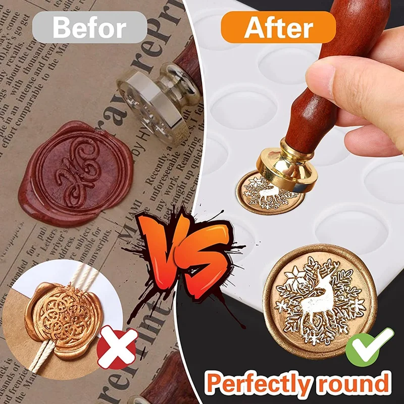 Promotion! Silicone Pad/Wax Stamp Pad 24 Pore Wax Seal with Removable Adhesive Points for DIY Craft |