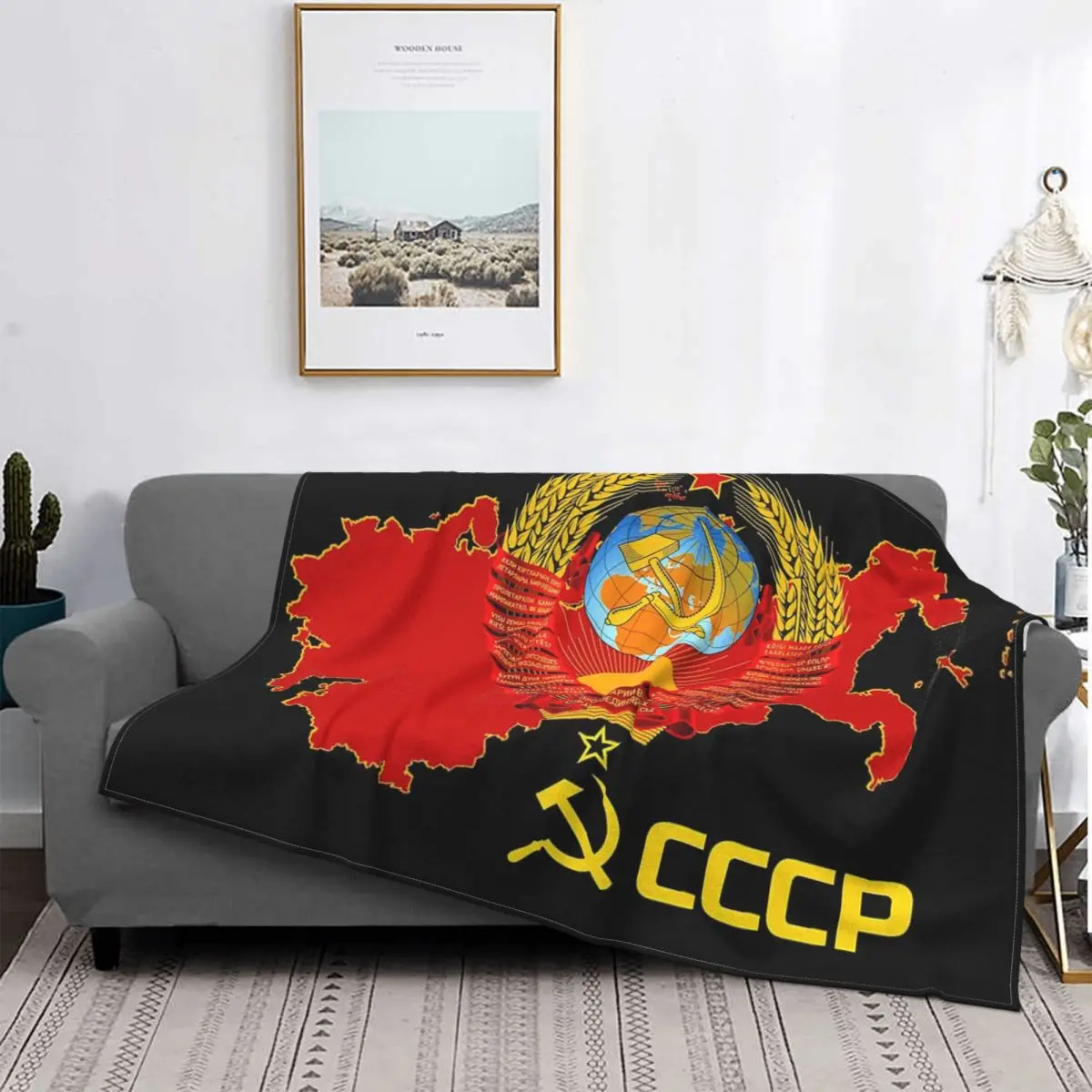 

Cccp - The Soviet Union Throw Blanket Quilt Kids Blanket Baby Comforter Carpet Prayer Islam Faux Fur Blanket