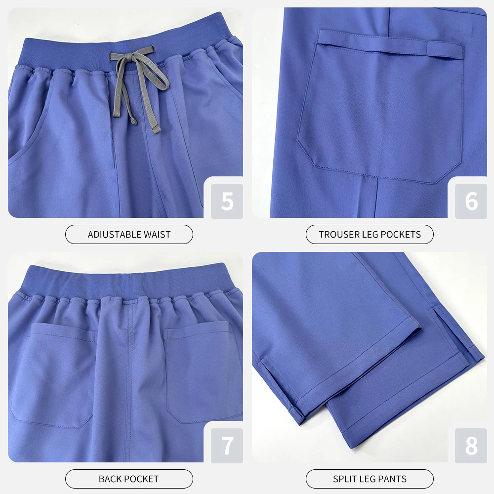 Фото Niaahinn Uniformes Medicos, рабочая одежда для стоматолога и медсестры, женская медицинская униформа медсестры, скрабы, униформа, женские скрабы, комплект спецодежды №3