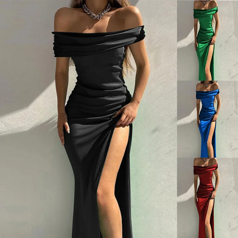 

Elegant Prom Luxurious Evening Dress One-Shoulder Sleeveless Mermaid Sequin Floor-Length 2022 New Sequined Exquisite for Women