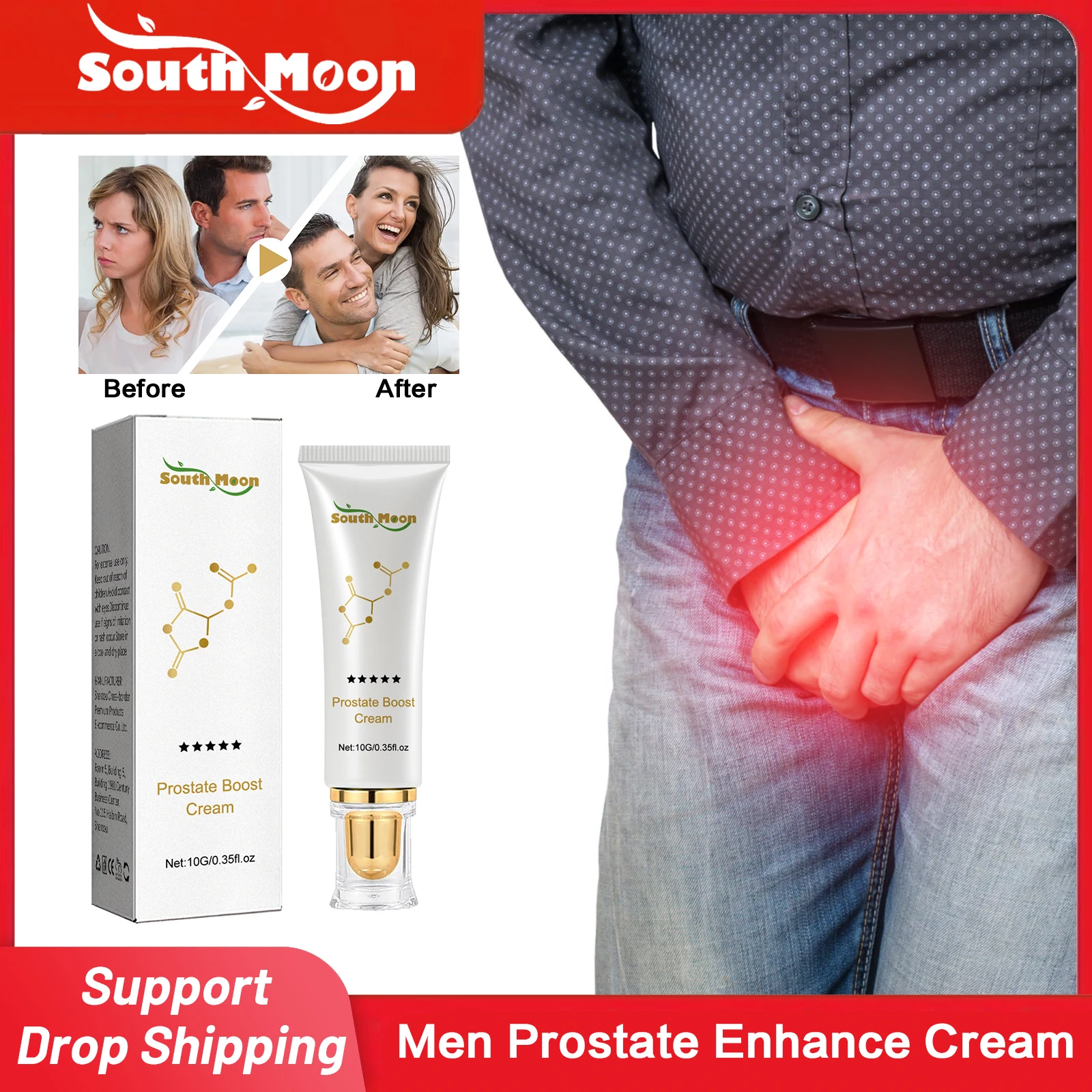 

Men Prostate Enhance Cream Prostatitis Treatment Urinary Pain Relief Improve Kidney Function Urethritis Recovery Ointment 10g