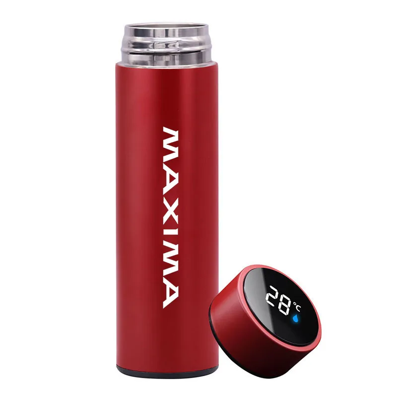 

500ml Car Thermos Cup For Nissan MAXIMA Portable Car Smart Thermos Mug Insulation Cup With Temperature Display Coffee Cup Mug