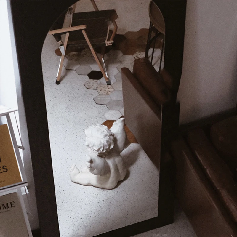 

Bedroom Aesthetic Mirror Glass Modern Long Princess Style Mirrors Girls Room Standing Hogar Y Decoracion Decorative Mirrors