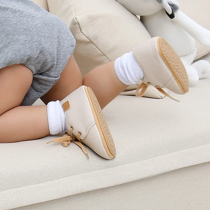 New Baby Shoes Retro Leather Boy Girl Shoes Multicolor Toddler Rubber Sole Anti-slip First Walkers Infant Newborn Moccasins images - 6