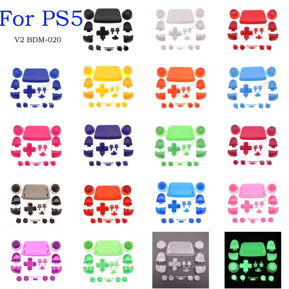 19 colors Replacement DIY Button For PS5 2.0 BDM-020 Controller Thumb Sticks Trigger Keys Touch Panel Kits For PS5 V2 Accessorie