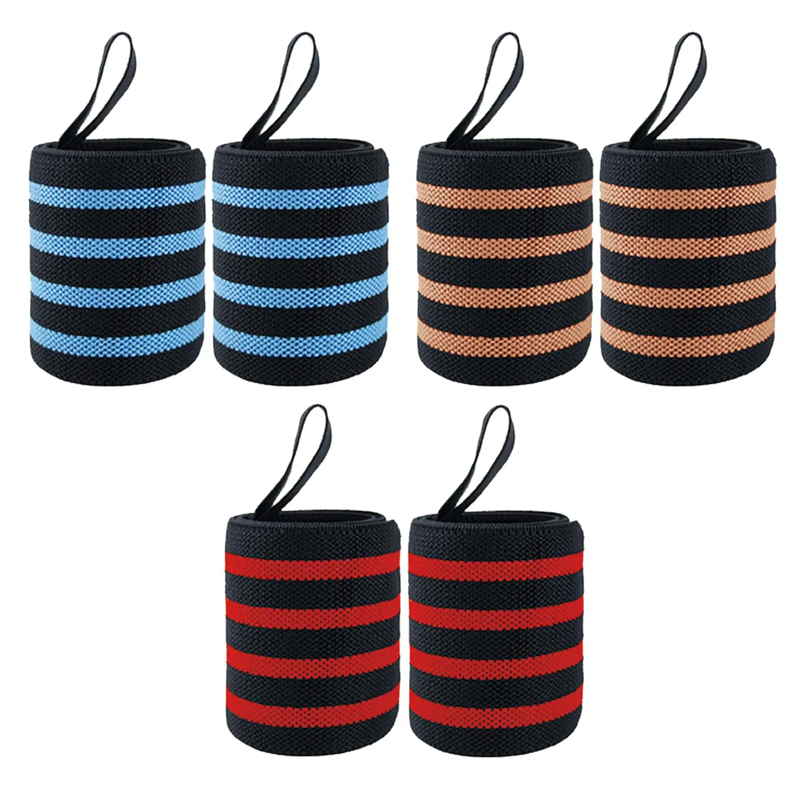 

Weightlifting Wrist Wraps Grips Thumb Loop Durable Wrist Support Straps Padded