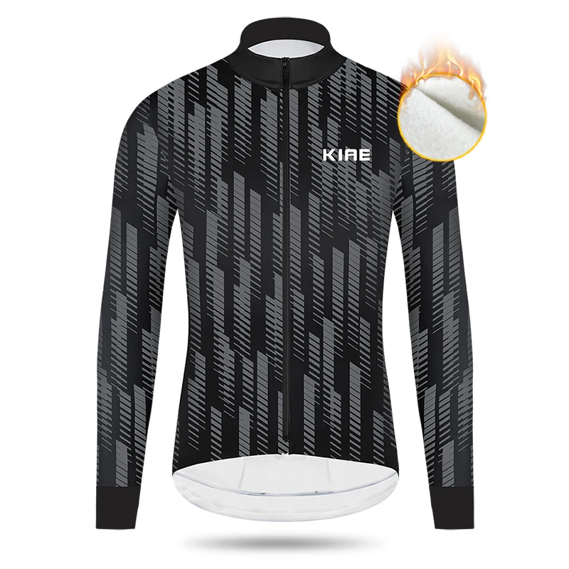 Kiae осенне-зимняя флисовая велосипедная куртка для мужских и женских шоссейных