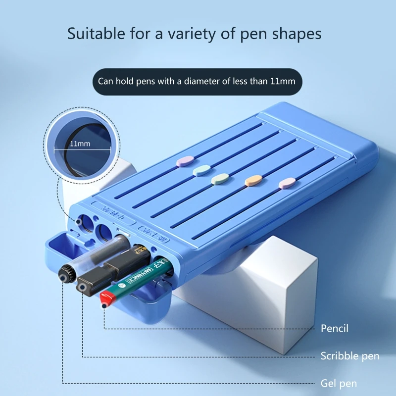 

Nolvety Stationery Kit Includes Gel Pen Mechanical Pencils Eraser Ruler Compact ABS Pen for Case for Student Kid School W3JD